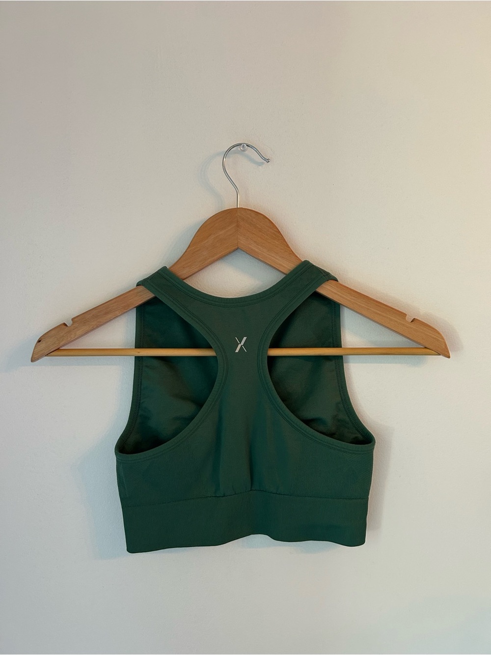 knix Momenta Racerback Sports Bra - Forest Green - Picture 3 of 4